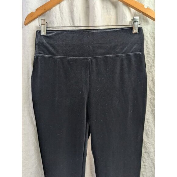 INC International Concepts black velvety leggings high rise women's sz medium K6 - Picture 2 of 7